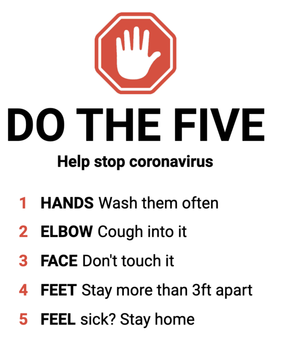 Do the 5 to stop disease spread