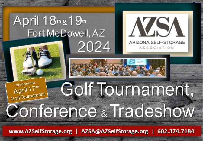 Only 1 Week Away!  AZSA 2024 Conference/Trade Show  -  April 18 and 19, 2024 and Golf Tournament (SOLD OUT)- April 17, 2024